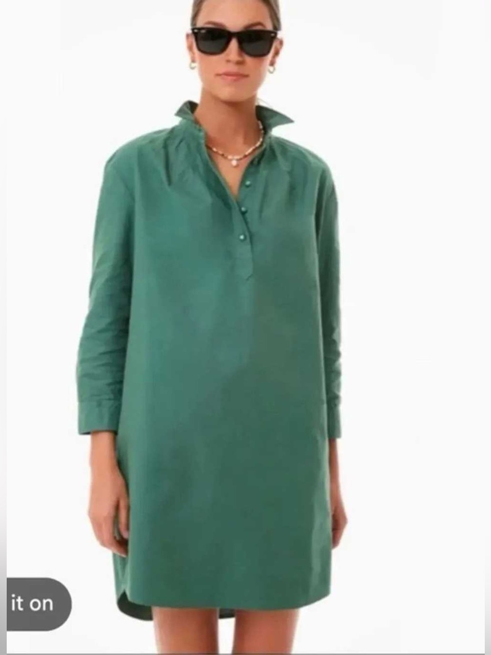 Tuckernuck Pomander Place Polly Shirtdress 100% cotton Sage green Size Medium